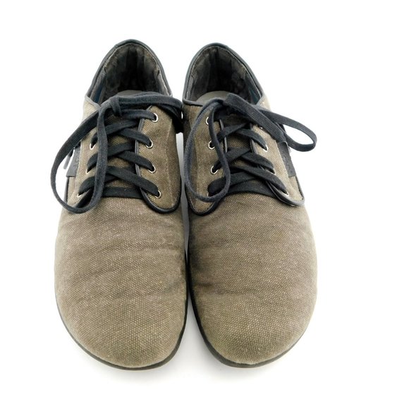 NAOT Taupe Gray Taupe Fabric Lace-up Oxfords Walking Sneaker Shoes 40EU / 9US - Picture 2 of 8